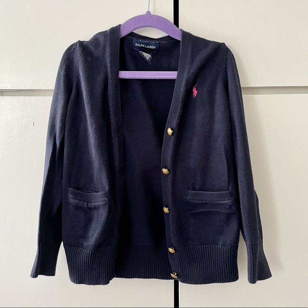Ralph Lauren Cardigan Navy Blue with Buttons